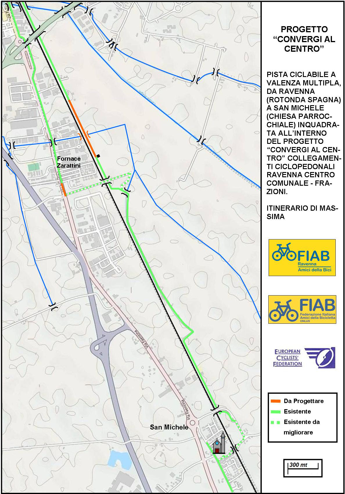 Mappa ciclabile San Michele